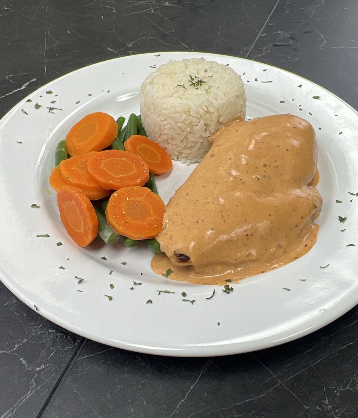 Chicken Chipotle plate, Mary's Gourmet Catering